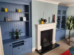 Alcove unit in peacock blue Alcove unit in peacock blue