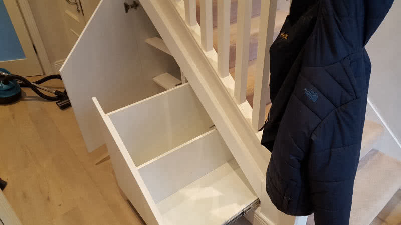 staircase storage space